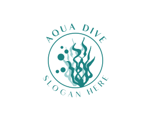 Underwater Seaweed Plant logo