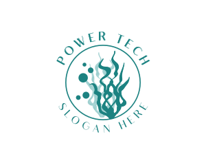 Underwater Seaweed Plant logo