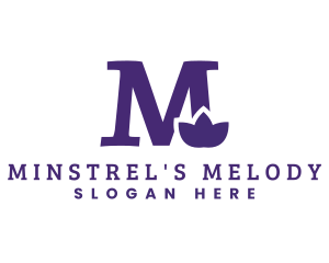 Violet M Flower logo design