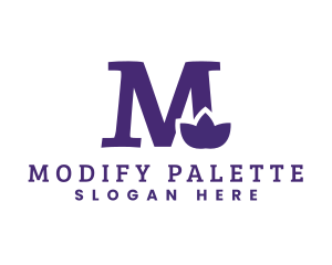 Violet M Flower logo design