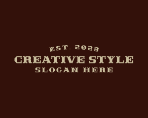 Rustic Western Style logo design