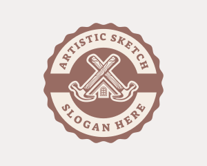 Home Repair Hammer logo design