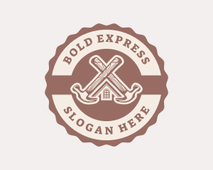 Home Repair Hammer logo design