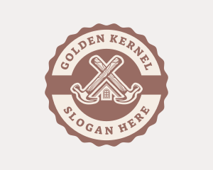 Home Repair Hammer logo design