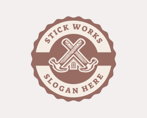 Home Repair Hammer logo design