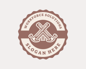 Home Repair Hammer logo design