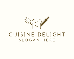 Slice Bread Baking Pastry logo design