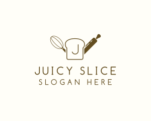 Slice Bread Baking Pastry logo design