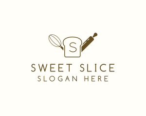 Slice Bread Baking Pastry logo design