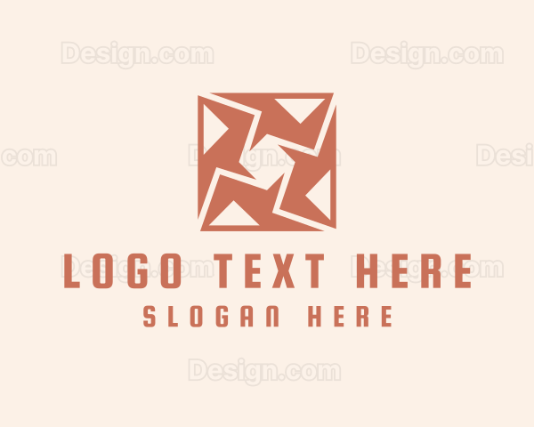 Abstract Tile Flooring Logo