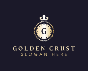 Golden Royal Shield logo design