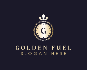 Golden Royal Shield logo design