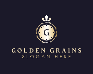 Golden Royal Shield logo design