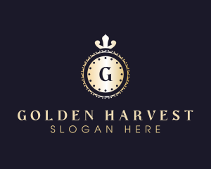 Golden Royal Shield logo design