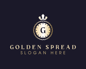 Golden Royal Shield logo design