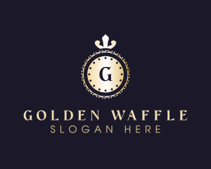 Golden Royal Shield logo design