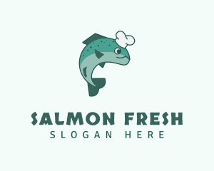 Salmon Fish Chef logo design