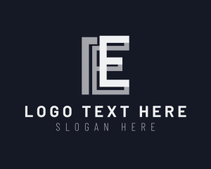 Construction Letter E logo design