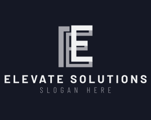 Construction Letter E logo design