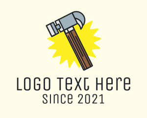 Cartoon Hammer Badge logo
