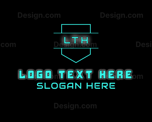 Neon Futuristic Gamer Logo