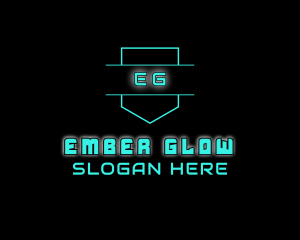 Neon Futuristic Gamer logo design