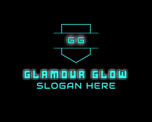 Neon Futuristic Gamer logo design