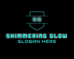 Neon Futuristic Gamer logo design