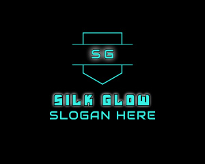 Neon Futuristic Gamer logo design