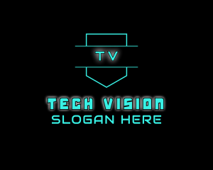 Neon Futuristic Gamer logo