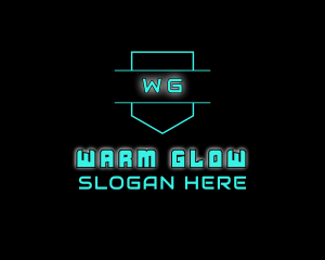 Neon Futuristic Gamer logo design