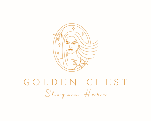 Golden Nature Woman logo design