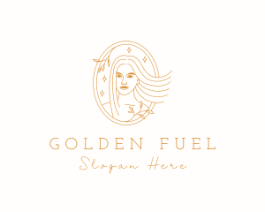 Golden Nature Woman logo design