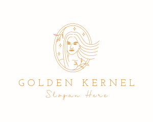 Golden Nature Woman logo design