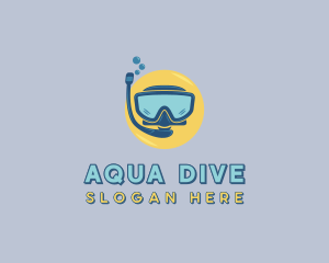 Snorkeling Goggles Watersports logo design