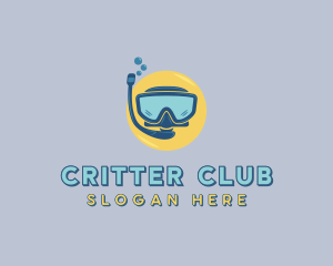 Snorkeling Goggles Watersports logo design