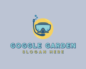 Snorkeling Goggles Watersports logo design