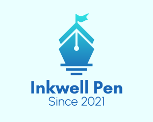 Ship Writing Pen  logo design