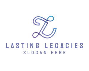 Gradient Company Letter L logo design