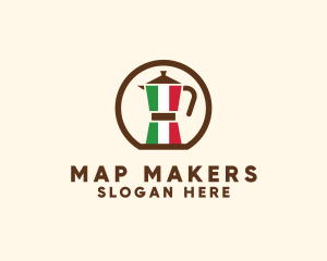 Italy Moka Pot logo design