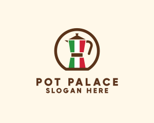 Italy Moka Pot logo design