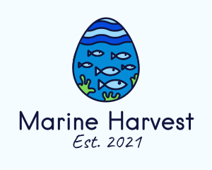 Marine Fish Egg logo design