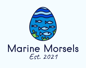 Marine Fish Egg logo design