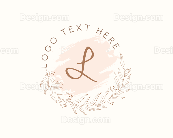 Beauty Floral Feminine Cosmetics Logo