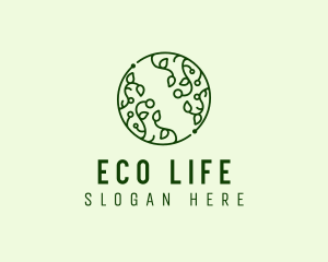 Eco Seedling Circle logo design