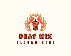 Kebab Grill Flame logo
