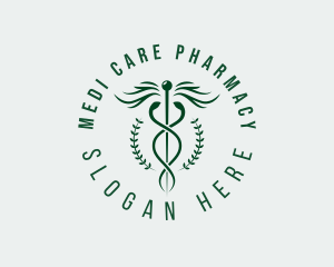 Medical Caduceus Pharmacy logo design