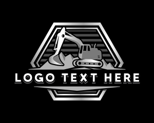 Excavator Digger Heavy Equipment logo