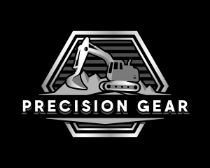 Excavator Digger Heavy Equipment logo