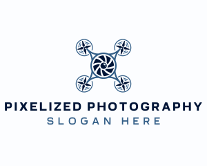 Aerial Drone Camera Photography logo design